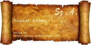 Szalai Alóma névjegykártya